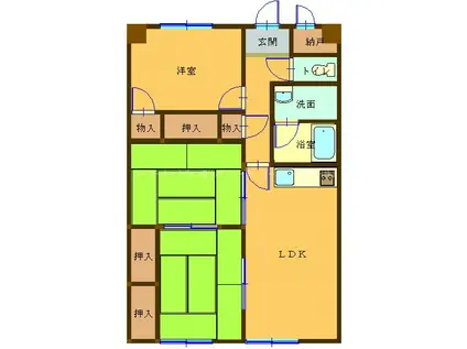 エトワール新地(3LDK/3階)の間取り写真
