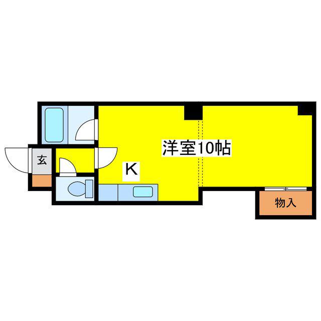 スピアシティ北24条(ワンルーム/3階)の間取り写真