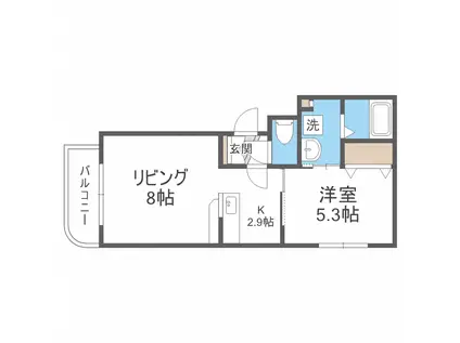グランメール美園(1LDK/3階)の間取り写真