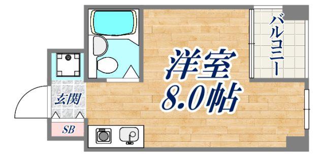 アクティ王子公園(ワンルーム/7階)の間取り写真