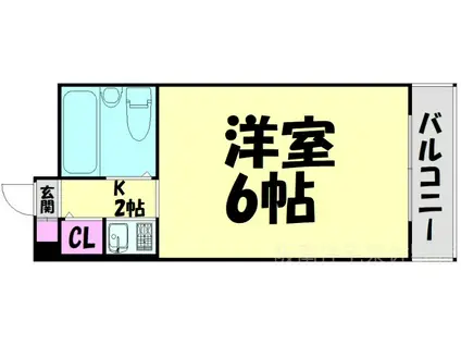 インペリアル関西エアポートA棟B棟C棟(1K/3階)の間取り写真