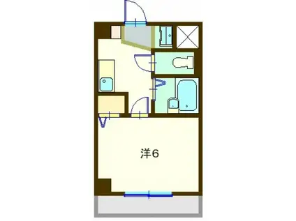 エーヌ関口(1K/2階)の間取り写真