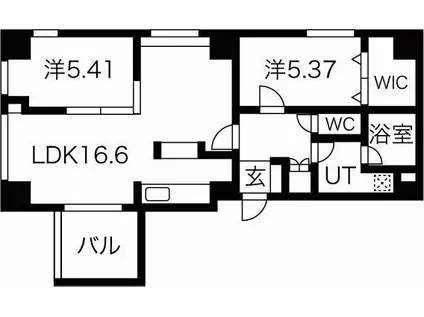C・P・PURE隼人町(2LDK/2階)の間取り写真