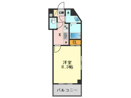 センターパーク柴又(1K/4階)の間取り写真