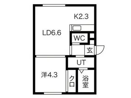 SUMIKA(1LDK/1階)の間取り写真