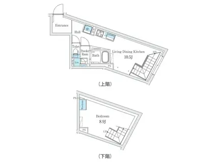 FIKA代々木上原 フィーカ代々木上原(1LDK/2階)の間取り写真