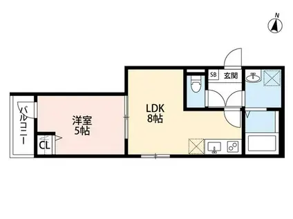 THE HOUSE 与野本町 BLANC(1LDK/2階)の間取り写真