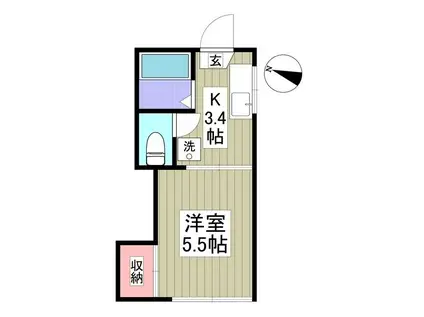 THE PREMIUM CUBE G 大崎(1K/4階)の間取り写真