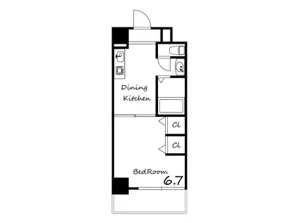 第15関根マンション(1DK/2階)の間取り写真