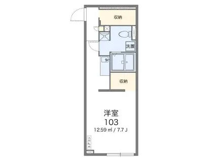 AU SOLEIL(ワンルーム/1階)の間取り写真