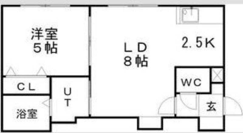 ラ・ヴェスタ白石(1LDK/3階)の間取り写真