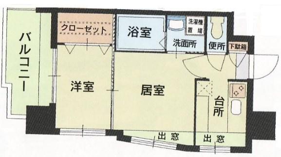 エステート・モア・平尾公園通(2K/12階)の間取り写真