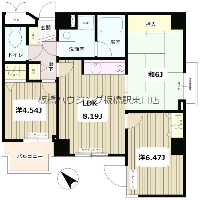 マハール駒込(3LDK/5階)の間取り写真