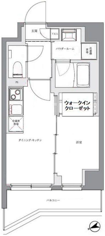 ユリカロゼAZ上板橋(1DK/6階)の間取り写真
