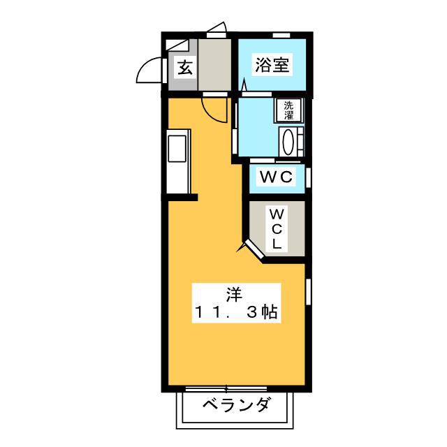 フェリスコート(ワンルーム/2階)の間取り写真