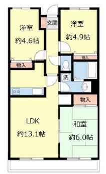 エマーレ南浦和(3LDK/2階)の間取り写真