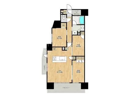 レーベン川口元郷STA.FRONT(3LDK/4階)の間取り写真