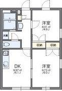 レオパレスKOBATA(2DK/1階)の間取り写真