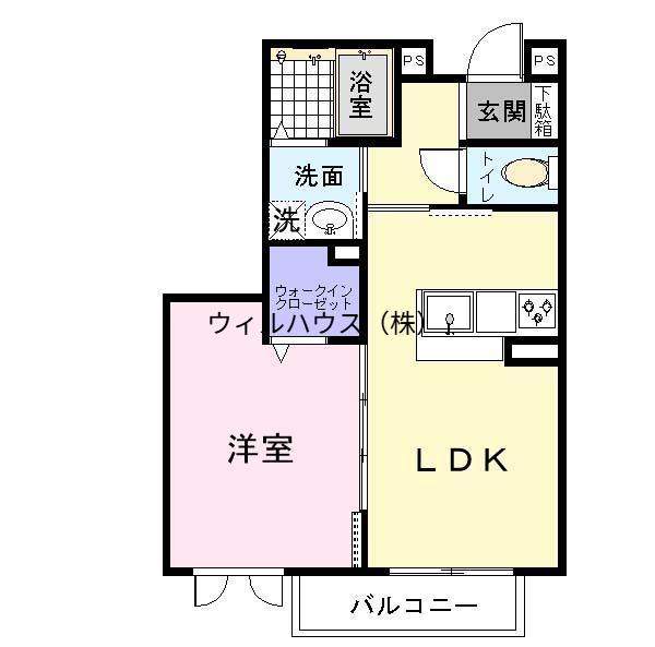 SANCHE VILLA(1LDK/2階)の間取り写真
