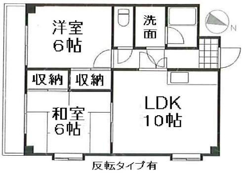 プーテゥジュール1番街(2LDK/6階)の間取り写真
