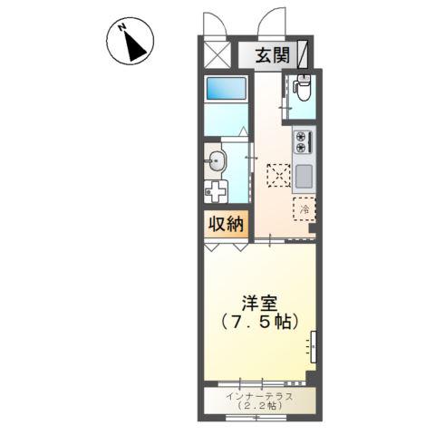 土浦市中村南 店舗アパート工事(1K/1階)の間取り写真