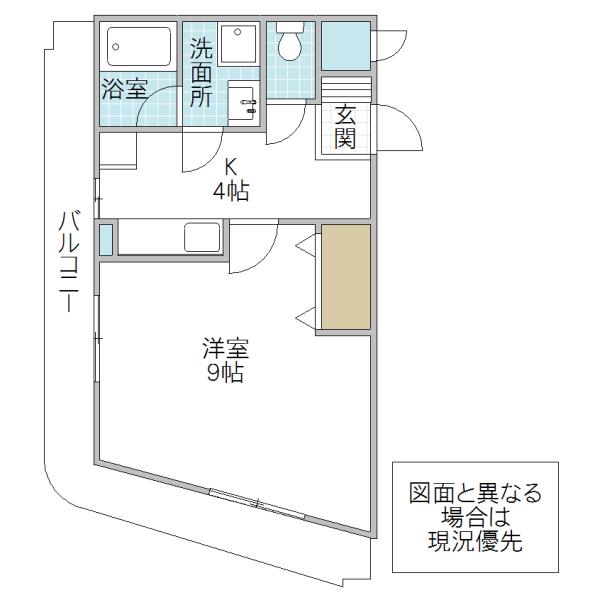 ソレイユ ルヴァン(1K/4階)の間取り写真