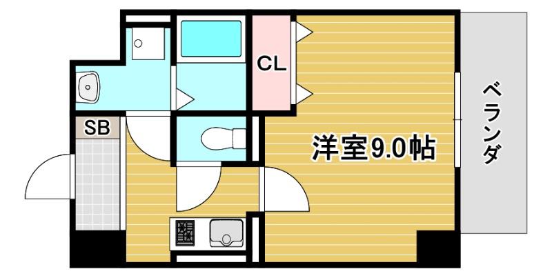 サニーレジデンス吉野II(1K/2階)の間取り写真