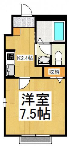 カーサ光I番館(1K/1階)の間取り写真