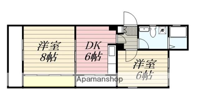 フルータ(2DK/3階)の間取り写真