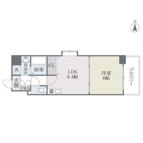 クレベール博多(1LDK/10階)の間取り写真