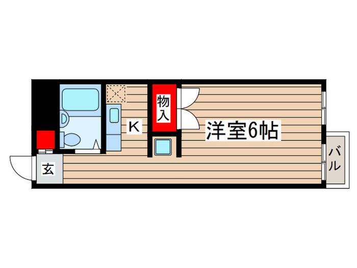 タームスつかさ(1K/3階)の間取り写真