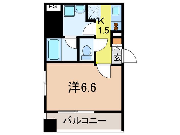 プロミエ秋葉原(1K/4階)の間取り写真