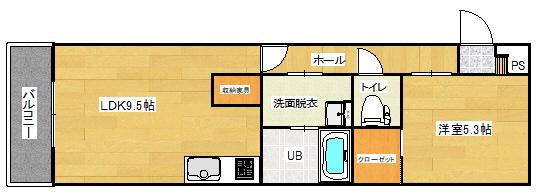 FELIZ(1LDK/1階)の間取り写真