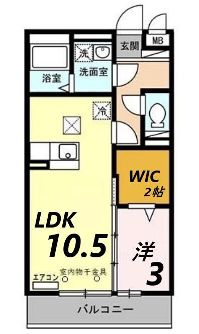 セジュール東阿保 A棟(1LDK/3階)の間取り写真