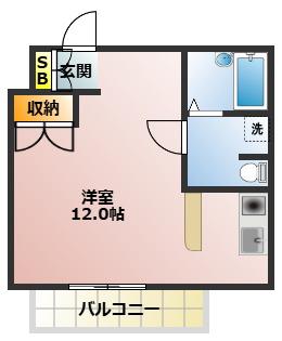 T・APARTMENT(ワンルーム/1階)の間取り写真