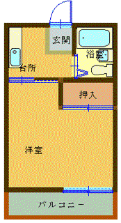 コンフォール7(1K/2階)の間取り写真