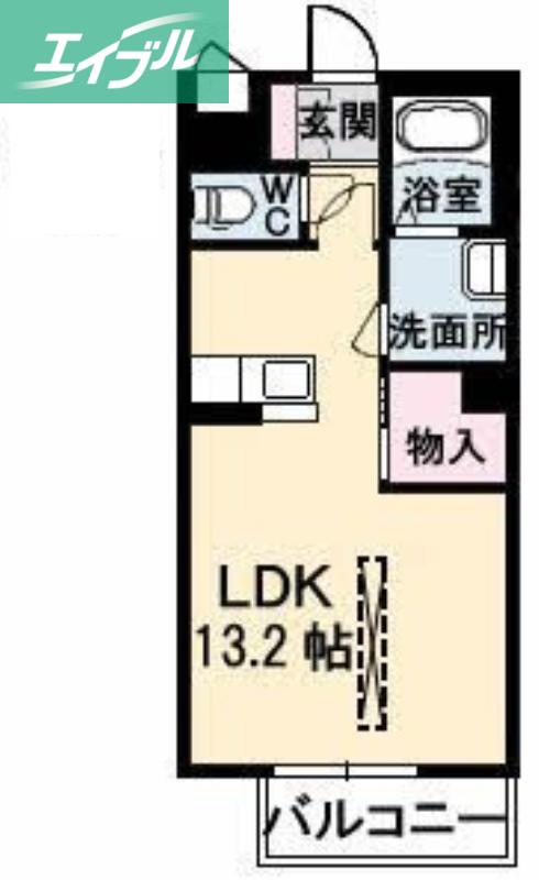 アンシャンテ厚生(ワンルーム/3階)の間取り写真