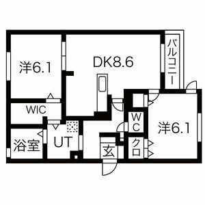 EL CLASICO(2DK/3階)の間取り写真
