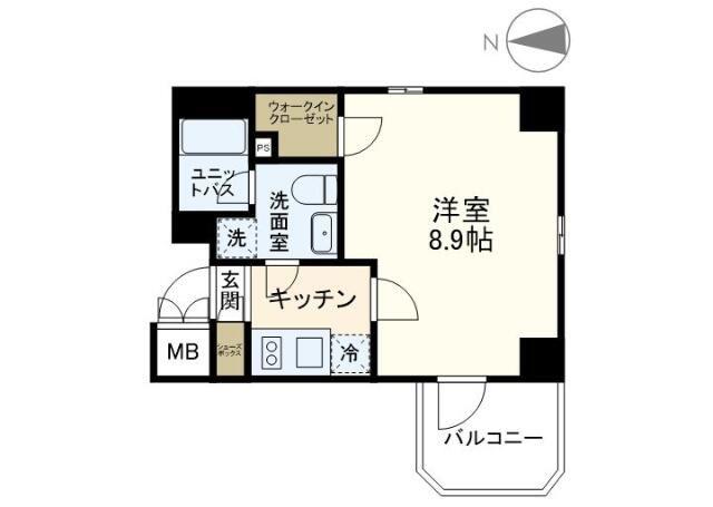 ETERVO新大久保(1K/4階)の間取り写真