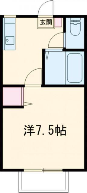 ピュアシティルミネ(1K/2階)の間取り写真