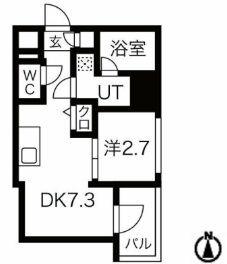 スパシエ新板橋(1DK/8階)の間取り写真