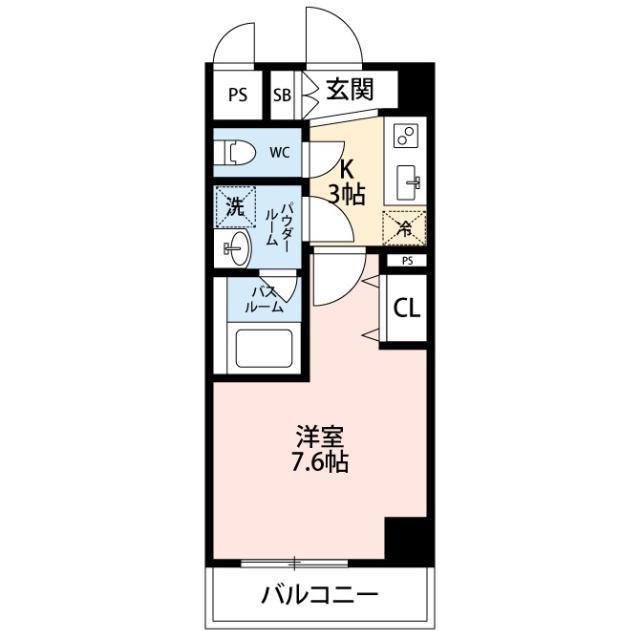 K SMART 小牧(1K/2階)の間取り写真