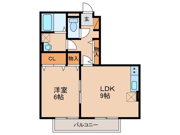 モナリエ(1LDK/1階)の間取り写真
