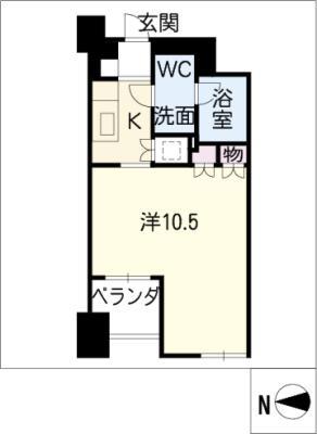 COMFORT大曽根(1K/9階)の間取り写真