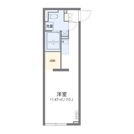 アルク西小山(ワンルーム/1階)の間取り写真