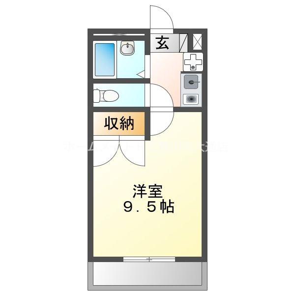 リバーサイド桜木通(1K/2階)の間取り写真