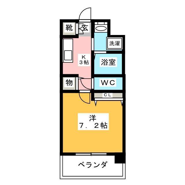 レジディア船橋II(1K/6階)の間取り写真