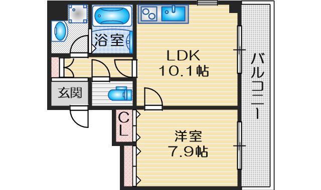 LUMINE SOLEILIII(1LDK/4階)の間取り写真