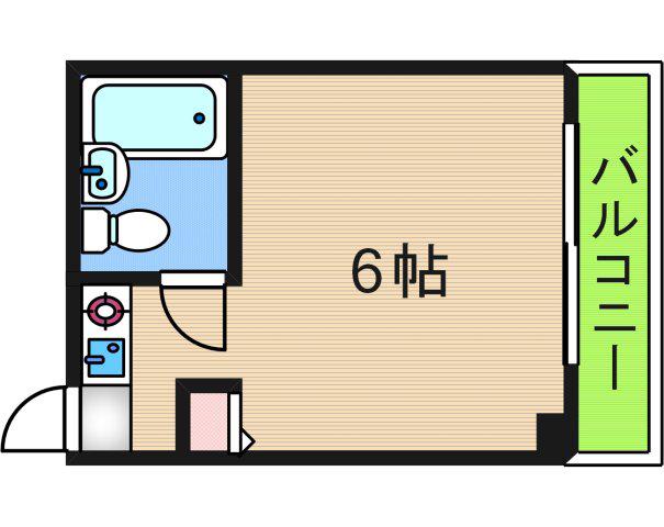 アクティー玉出(ワンルーム/4階)の間取り写真