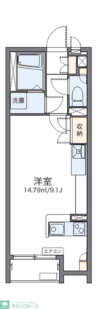 レオネクストグランビュー清水山(ワンルーム/1階)の間取り写真